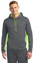 Sport-Tek® Sport-Wick® Fleece Colorblock Hooded Pullover